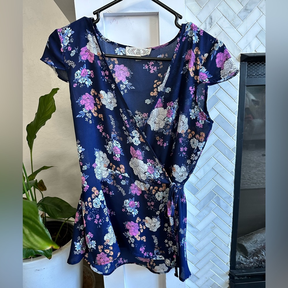 Pink Rose pretty spring blouse